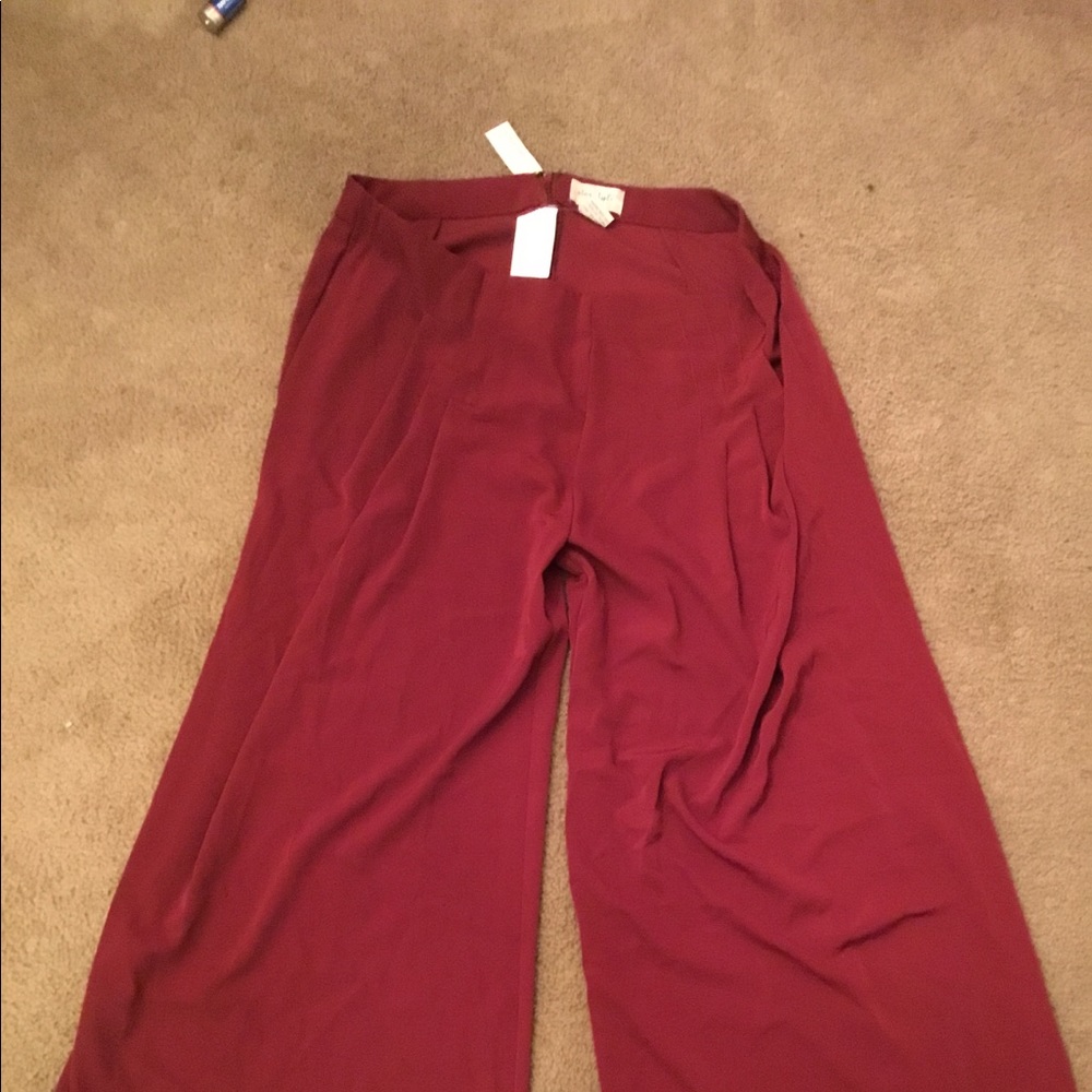 Plus size Burgundy Pants
